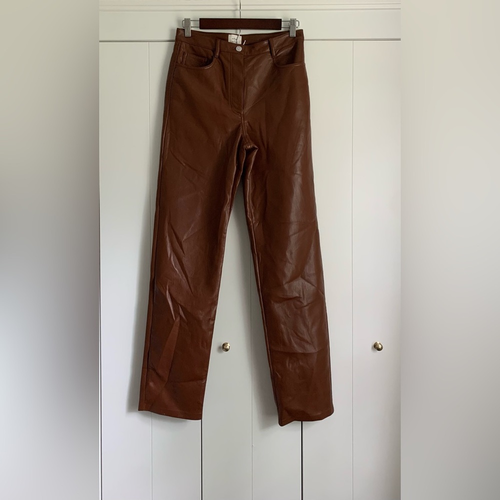 WILFRED Melina vegan leather pants size 8 ARITZIA